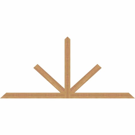 Ekena Millwork Saratoga Timber Gable Bracket, Western Red Cedar, 84"W x 38"H x 1 1/2"D x 3 1/2"F, 11/12 Pitch GBW084X38X0204SAR00SWR